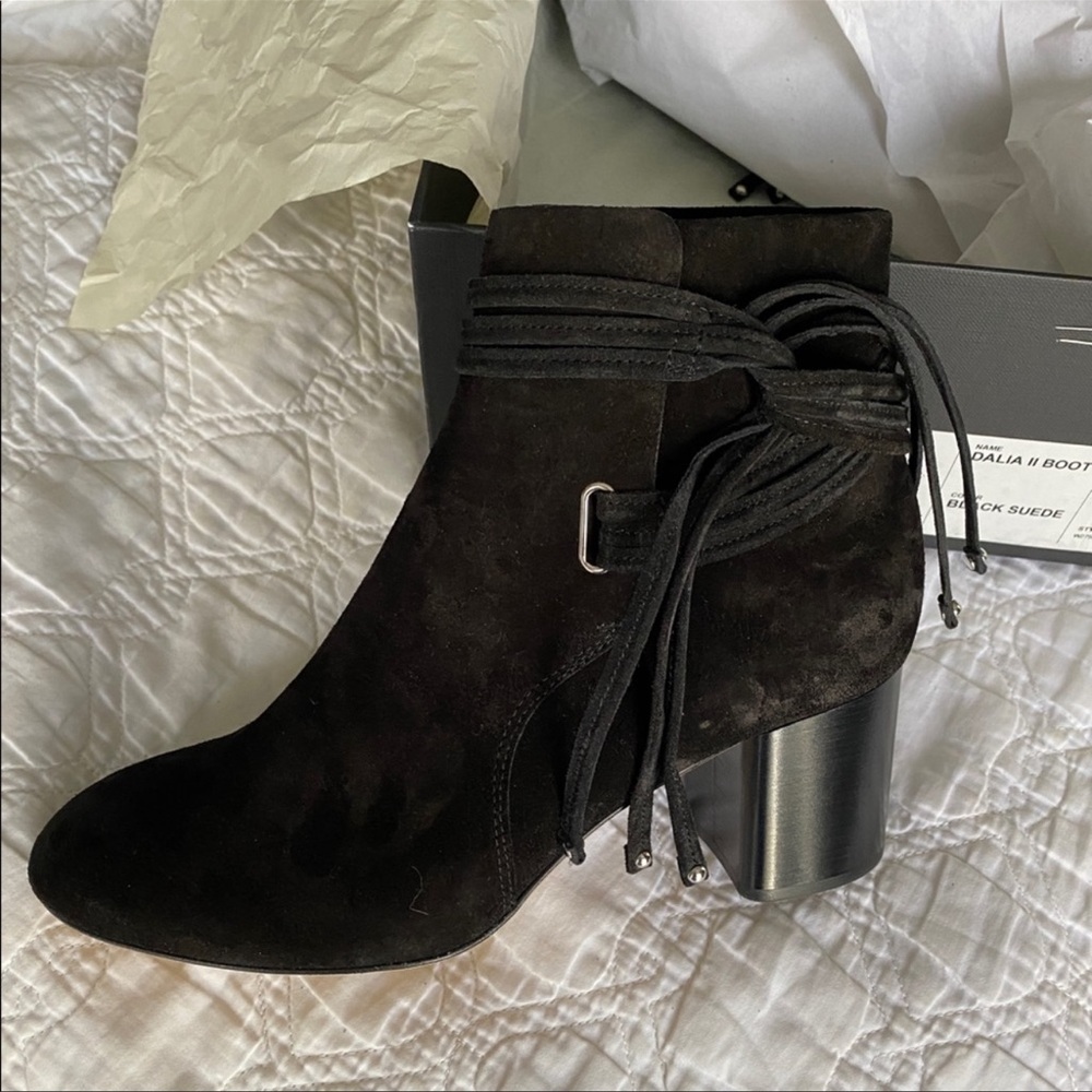 NEW Rag & Bone Dalia II Black Suede Booties - Picture 5 of 8